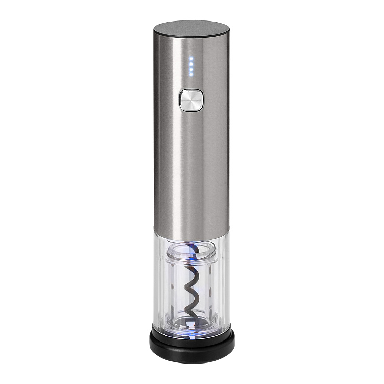 Набор для вина с электрическим штопором Vintaro, серебряный