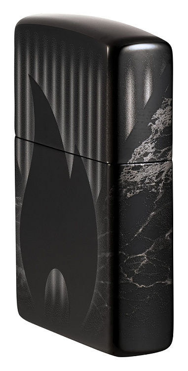Зажигалка ZIPPO Classic с покрытием High Polish Black, латунь/сталь, черная, глянцевая, 38x13x57 мм