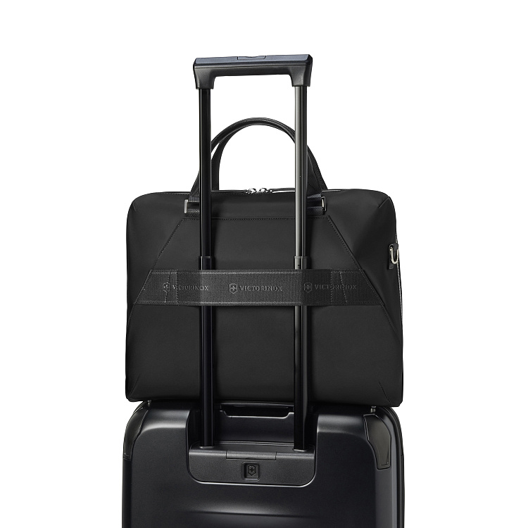 Портфель VICTORINOX Victoria Signature Briefcase, черный, нейлон/кожа, 42x13x30 см, 13 л
