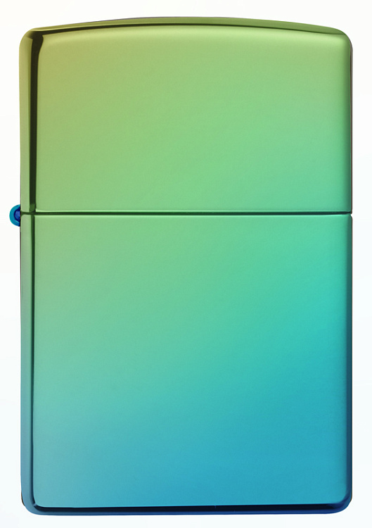 Зажигалка ZIPPO Classic с покрытием High Polish Teal, латунь/сталь, зелёная, глянцевая, 38x13x57 мм
