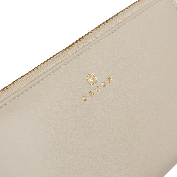 Кошелёк Cross Monaco Ivory, кожа наппа, гладкая, цвет "слоновая кость", 19,5 x 10,2 x 2 см