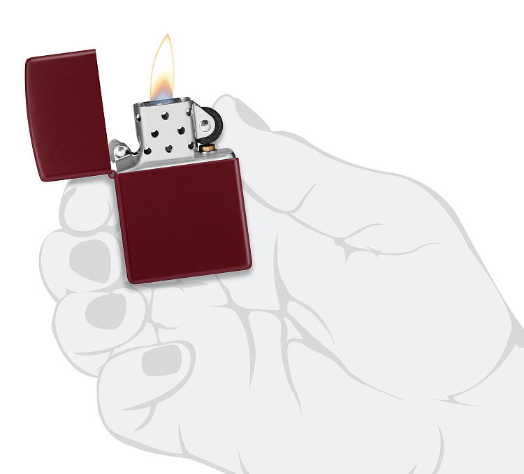 Зажигалка ZIPPO Classic с покрытием Merlot, латунь/сталь, бордовая, глянцевая, 38x13x57 мм