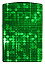 Зажигалка ZIPPO Pattern с покрытием Glow In The Dark Green, латунь/сталь, черно-зеленая, 38x13x57 мм