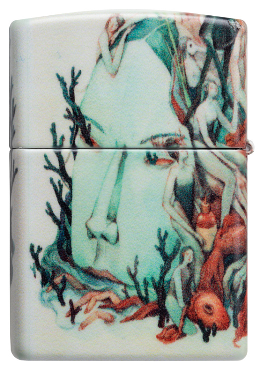Зажигалка Zippo Classic с покрытием White Matte, латунь/сталь, разноцветная, матовая, 38x13x57 мм