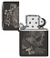 Зажигалка ZIPPO Skull с покрытием High Polish Black, латунь/сталь, черная, глянцевая, 38x13x57 мм