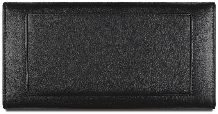 Кошелёк женский BUGATTI Lady Top, чёрный, натуральная воловья кожа, 20х2,5х10,5 см
