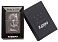 Зажигалка ZIPPO Skull Design с покрытием Black Ice®, латунь/сталь, черная, 38x13x57 мм
