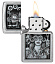 Зажигалка ZIPPO Steampunk с покрытием Street Chrome, латунь/сталь, серебристая, 38x13x57 мм