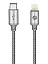 Кабель USB2.0, USB type-C - lightning, 1м, серый, Partner