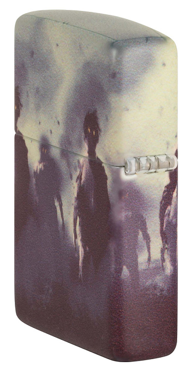 Зажигалка ZIPPO Zombie Design с покрытием 540 Matte, латунь/сталь, белая, матовая, 38x13x57 мм