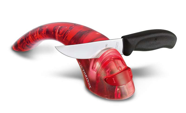 Точилка VICTORINOX для кухонных ножей, с 2 керамическими дисками,  205x55x65 мм, красная