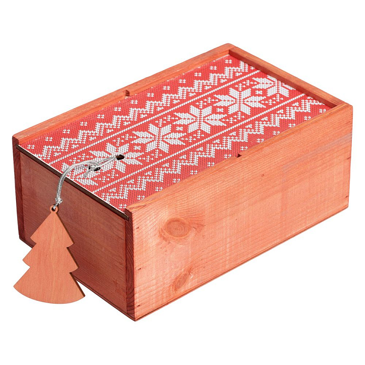 Коробка деревянная «Скандик», малая, красная