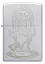 Зажигалка ZIPPO Vintage Dance с покрытием Satin Chrome, латунь/сталь, серебристая, 38x13x57 мм