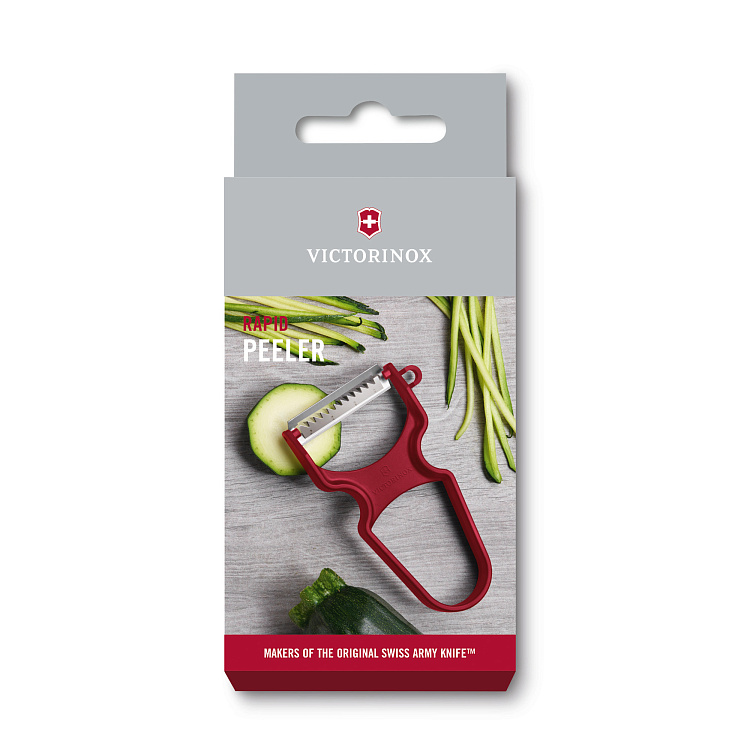 Овощечистка VICTORINOX RAPID, лезвие "жульен" из нержавеющей стали, красная