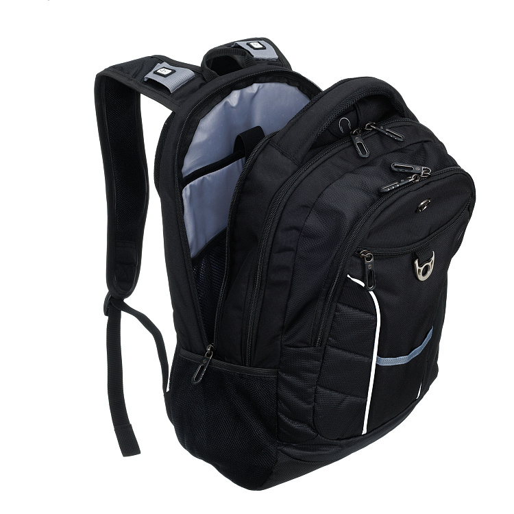 Рюкзак TORBER XPLOR с отделением для ноутбука 15", чёрный, полиэстер 600D, 35x20x47 см, 33л