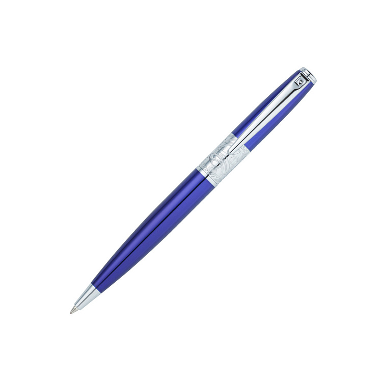 Ручка шариковая Pierre Cardin BARON, цвет - синий металлик. Упаковка В.