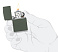 Зажигалка ZIPPO Classic с покрытием Green Matte, латунь/сталь, зелёная, матовая, 38x13x57 мм
