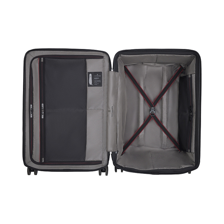 Чемодан VICTORINOX Spectra™ 3.0 Exp. Medium Case, чёрный, поликарбонат Sorplas™, 46x30x69 см, 81 л