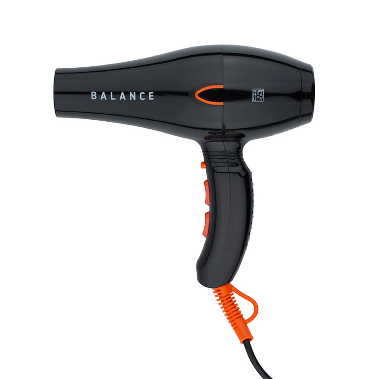 Фен DEWAL BEAUTY Balance Black, чёрный, 2200 Вт, ионизация, 1 насадка