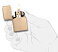 Зажигалка ZIPPO Armor™с покрытием Tumbled Brass, латунь/сталь, золотистая, матовая, 38x13x57 мм