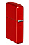 Зажигалка ZIPPO Classic с покрытием Metallic Red, латунь/сталь, красная, матовая, 38x13x57 мм