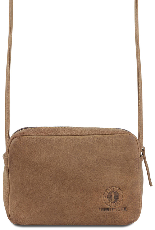 Сумка женская KLONDIKE YUKON «Maya», натуральная кожа в светло-коричневом цвете, 17 х 12 х 4 см