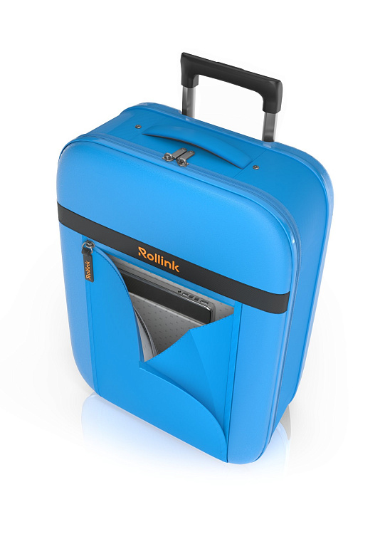Чемодан складной Rollink Aura 55x40x20 см, 2 колеса, синий
