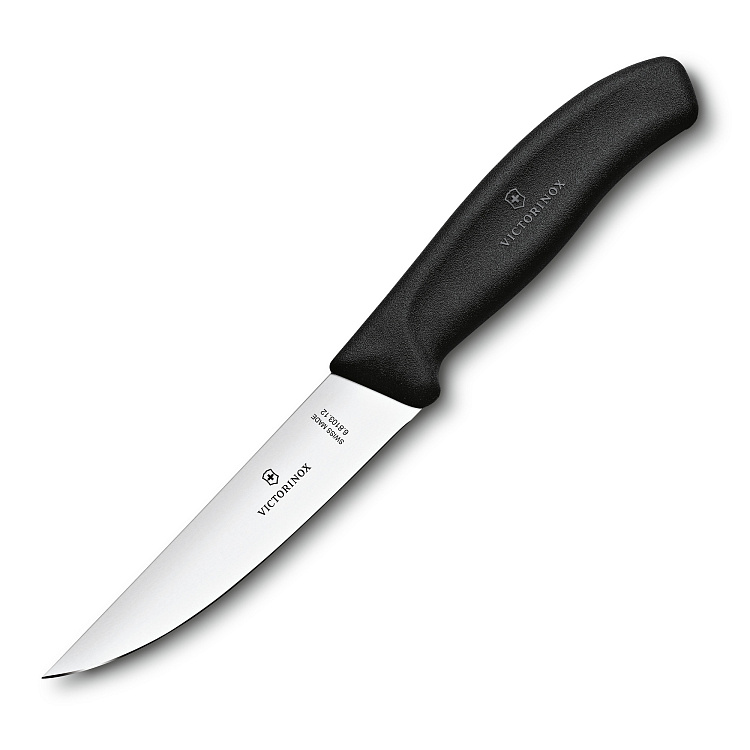 Нож разделочный VICTORINOX SwissClassic с узким прямым лезвием 12 см, чёрный
