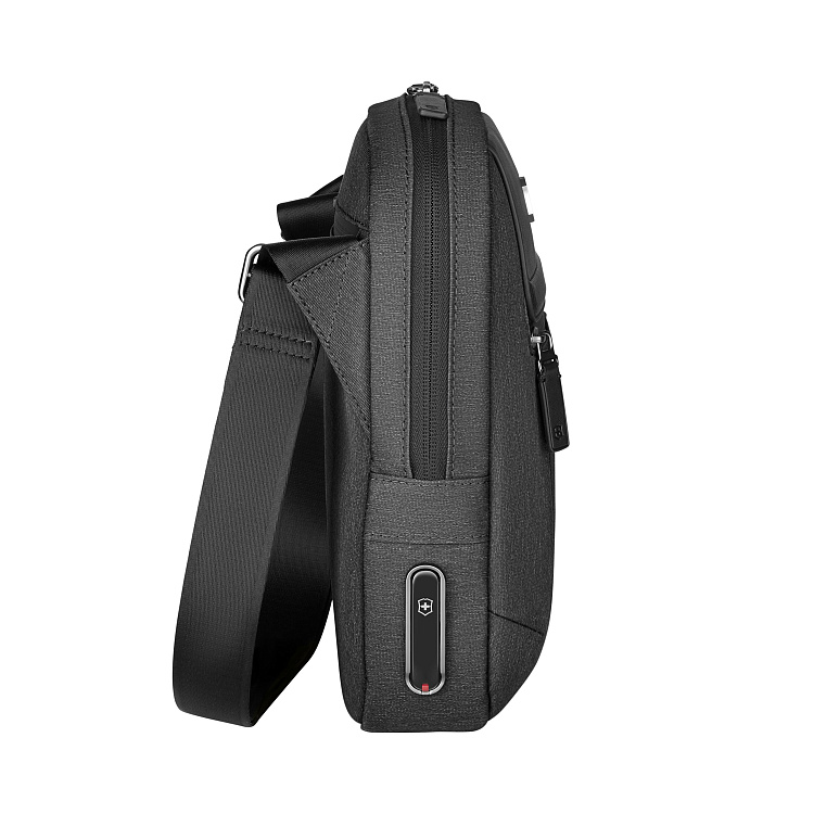 Сумка через плечо VICTORINOX Architecture Urban 2 Crossbody Bag,серый, полиэстер/кожа, 9x22x28 см,6л