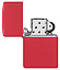 Зажигалка ZIPPO Classic с покрытием Red Matte, латунь/сталь, красная, матовая, 38x13x57 мм