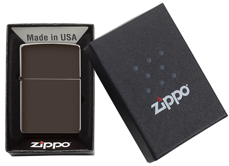 Зажигалка ZIPPO Classic с покрытием Brown Matte, латунь/сталь, коричневая, матовая, 38x13x57 мм