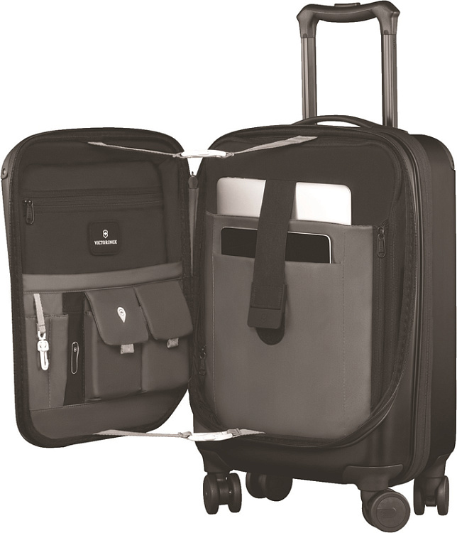 Чемодан VICTORINOX Spectra™ 2.0 Expandable, чёрный, поликарбонат Bayer, 35x20x55 см, 29 л