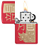 Зажигалка ZIPPO Year of the Dragon 2024 с покрытием Red Matte, латунь/сталь, красная, 38x13x57 мм