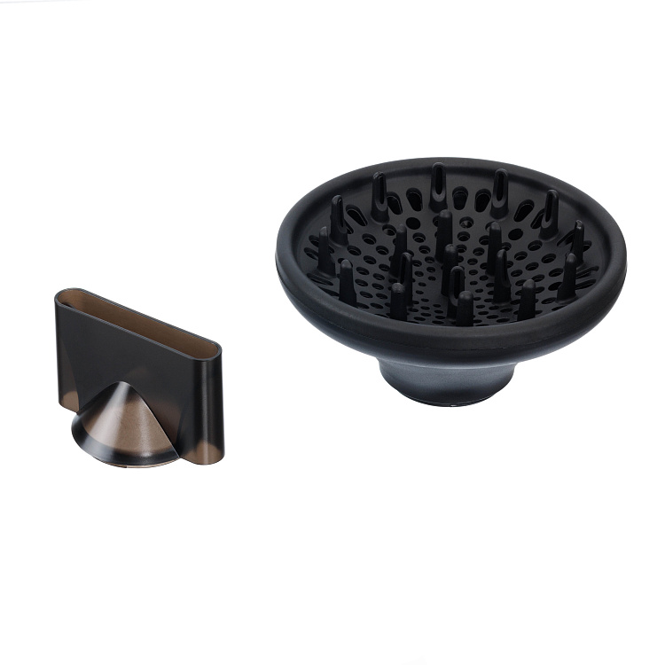 Фен DEWAL BEAUTY Triumph, черный, 1800-2000 Вт, бесщеточный мотор, 1 насадка, 1 диффузор