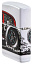 Зажигалка ZIPPO Hot Rod Design с покрытием 540 Matte, латунь/сталь, белая, матовая, 38x13x57 мм