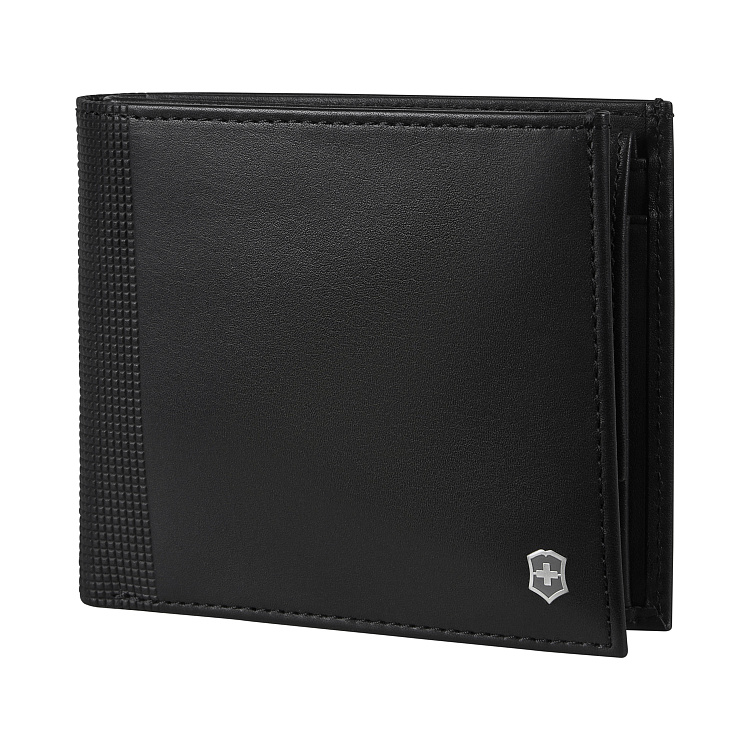 Портмоне VICTORINOX Altius Alox с защитой от сканирования RFID, чёрное, натуральная кожа, 10x2x11 см