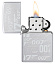 Зажигалка ZIPPO James Bond™ с покрытием Satin Chrome, латунь/сталь, серебристая, 38x13x57 мм