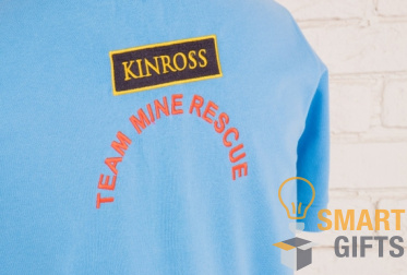 Корпоративный текстиль с вышивкой для компании KINROSS