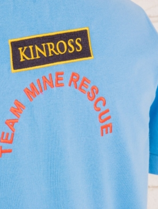 Корпоративный текстиль с вышивкой для компании KINROSS