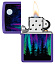 Зажигалка ZIPPO Night In The Forest с покрытием Purple Matte, латунь/сталь, фиолетовая, 38x13x57 мм