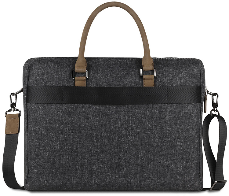 Портфель мужской BUGATTI Luce 15'', серый, полиэстер, 40х10х31,5 см