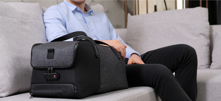 Дорожная сумка FlexPack Go 53х23х26 см, темно-серая