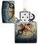 Зажигалка ZIPPO Compass Ghost с покрытием Glow In The Dark Green, латунь/сталь, черная, 38x13x57 мм