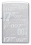 Зажигалка ZIPPO James Bond™ с покрытием Satin Chrome, латунь/сталь, серебристая, 38x13x57 мм