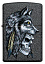 Зажигалка ZIPPO Wolf Skull с покрытием Iron Stone™, латунь/сталь, серая, матовая, 38x13x57 мм