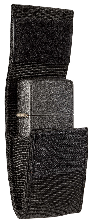 Чехол ZIPPO для широкой зажигалки,нейлон,с нейлоновым фиксатором на ремень, черный