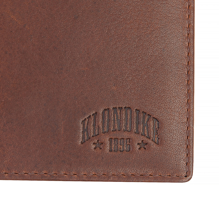 Бумажник KLONDIKE Dawson, натуральная кожа в коричневом цвете, 13 х 1,5 х 9,5 см