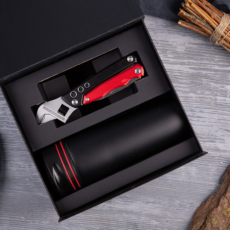 Набор подарочный RAYMAN: термокружка, мультиинструмент, коробка, черный, красный