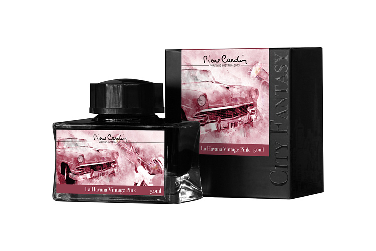 Флакон чернил Pierre Cardin 50мл, серия CITY FANTASY цвет La Havana Vintage Pink (Розовая Гавана)