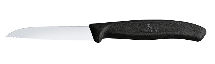 Набор из 3 ножей VICTORINOX Swiss Classic: 2 ножа для овощей 8 см, столовый нож 11 см, чёрная ручка